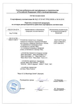 2019.04.04 Усолье-Сибирское - Приложение к сертификату устройства поворотные, откидные, поворотно-откидные, взломоустойчивые. ГОСТ 30777-2012